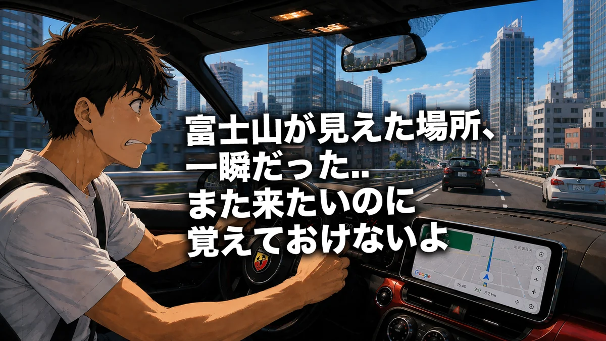 通り過ぎたあとにあの景色がどこだったか分からなくなる場面